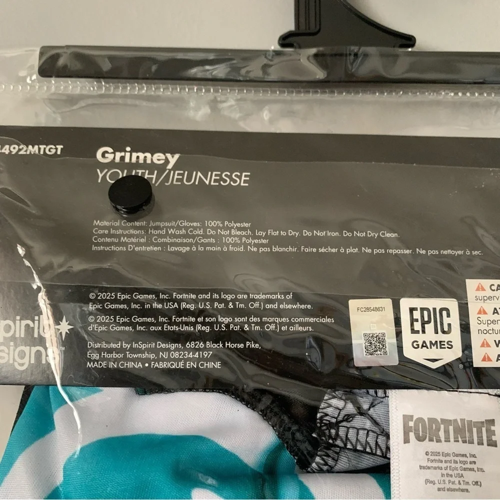 NIP. FORTNITE Kids Grimey Costume